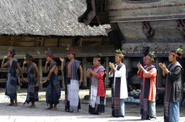 Indonésie - Sumatra - Maison traditionnelle sur l'île de Samosir