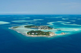Maldives - Holiday Inn Resort Kandooma - Vue aérienne de Kandooma et Guraidhoo