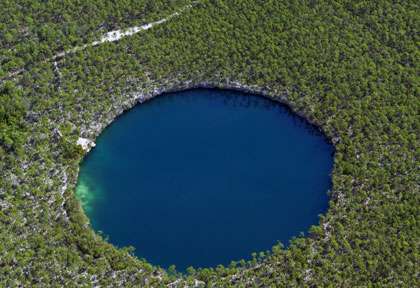 Blue Hole à Andros