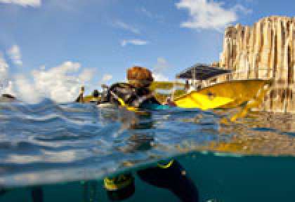 Le bateau Octopus Divers à la remonté en plongée