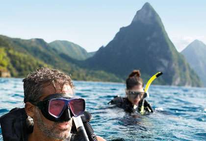 Plongeurs à Sainte Lucie