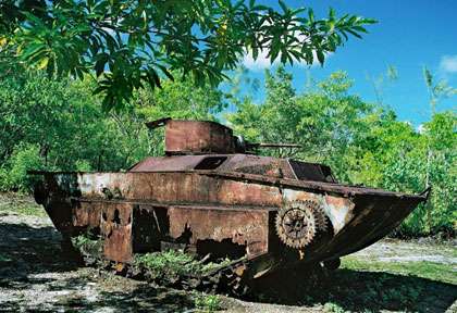 Tank à Peleliu à Palau