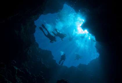 Blue hole à Palau