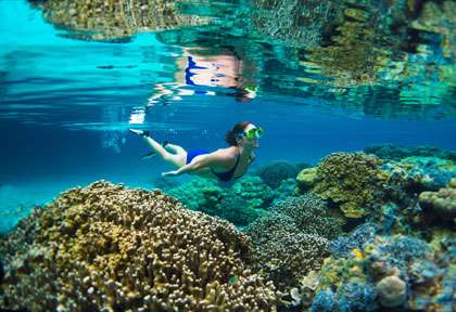 snorkeling en Micronésie