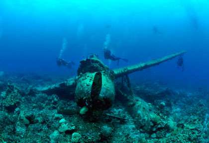 épave d'avion à Palau
